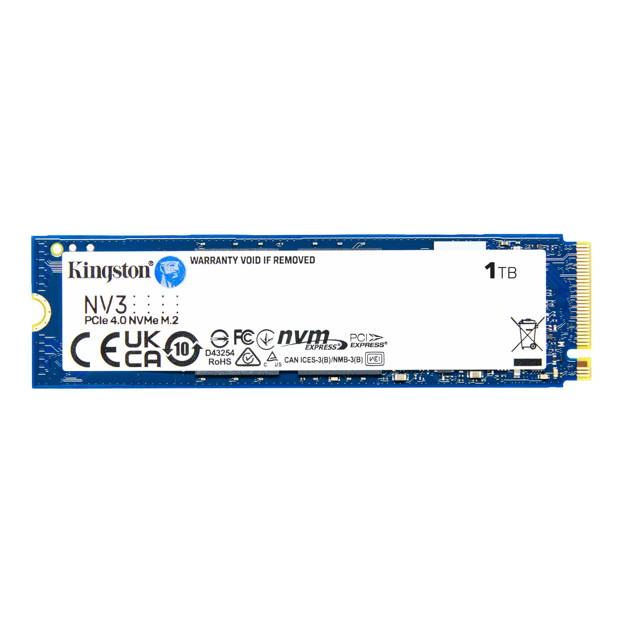 Almacenamiento Disco Solido SSD NVMe Kingston 1TB NV3 PCIe 4.0 M.2 SNV3S/1000G