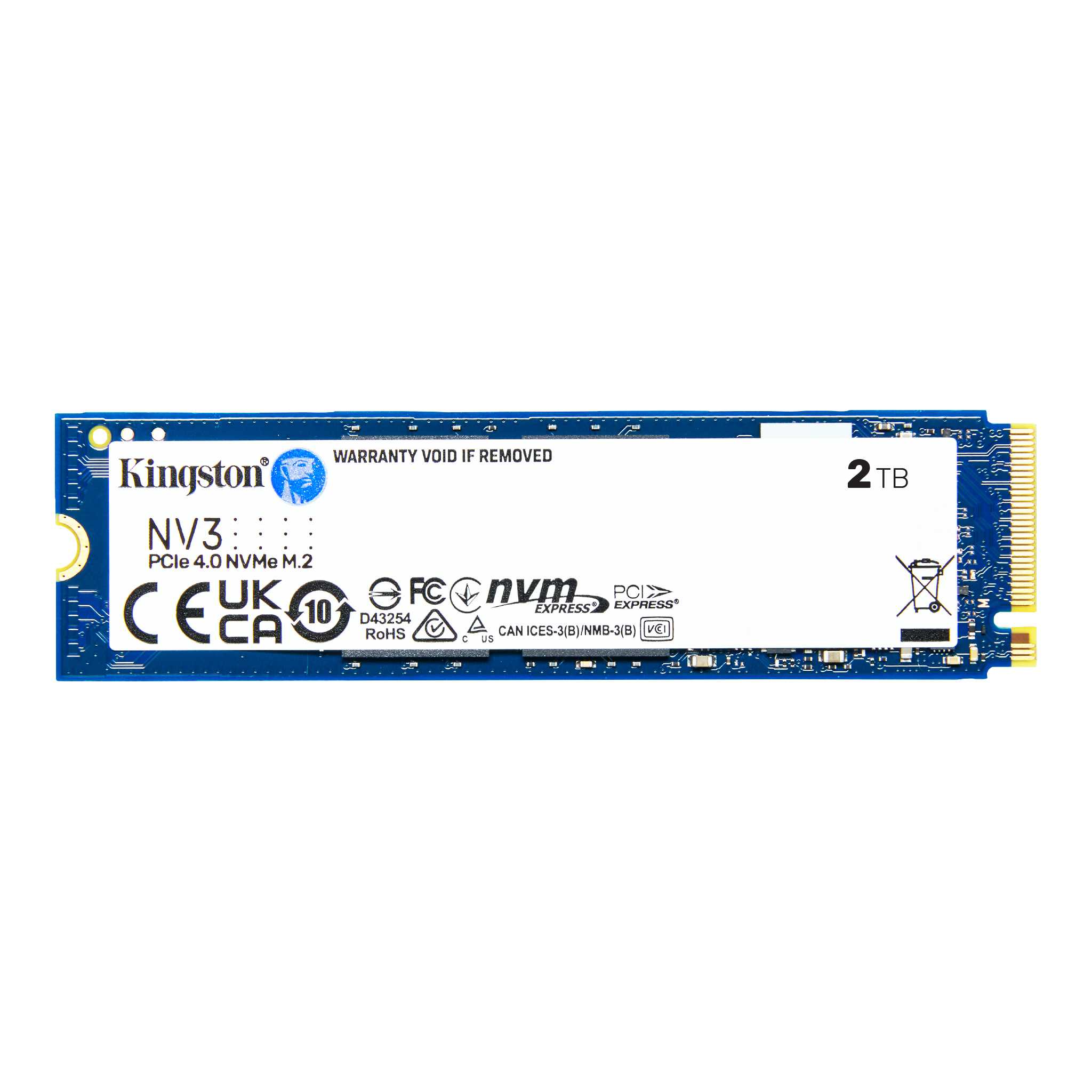 Almacenamiento Disco Solido SSD NVMe Kingston 2TB NV3 PCIe 4.0 M.2 SNV3S/2000G