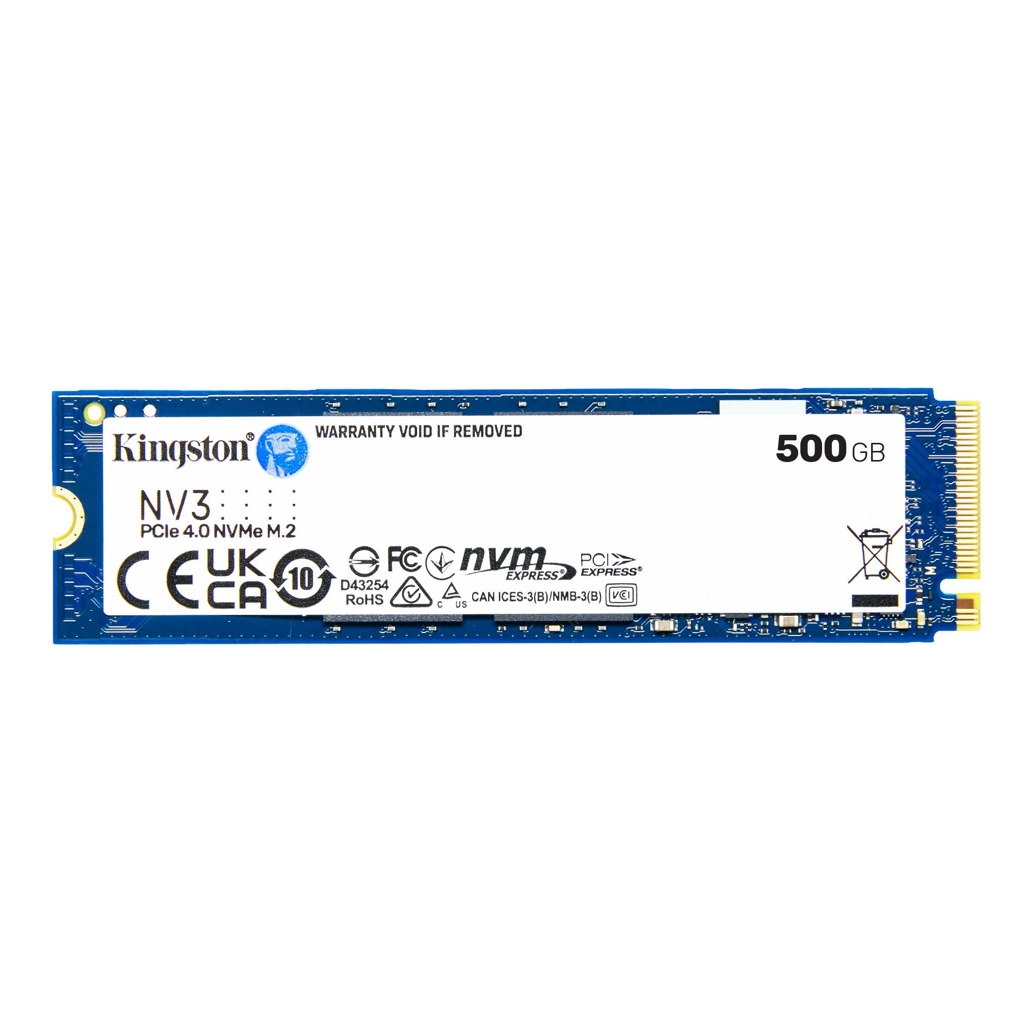 Almacenamiento Disco Solido SSD NVMe Kingston 500GB NV3 PCIe 4.0 M.2 SNV3S/500G