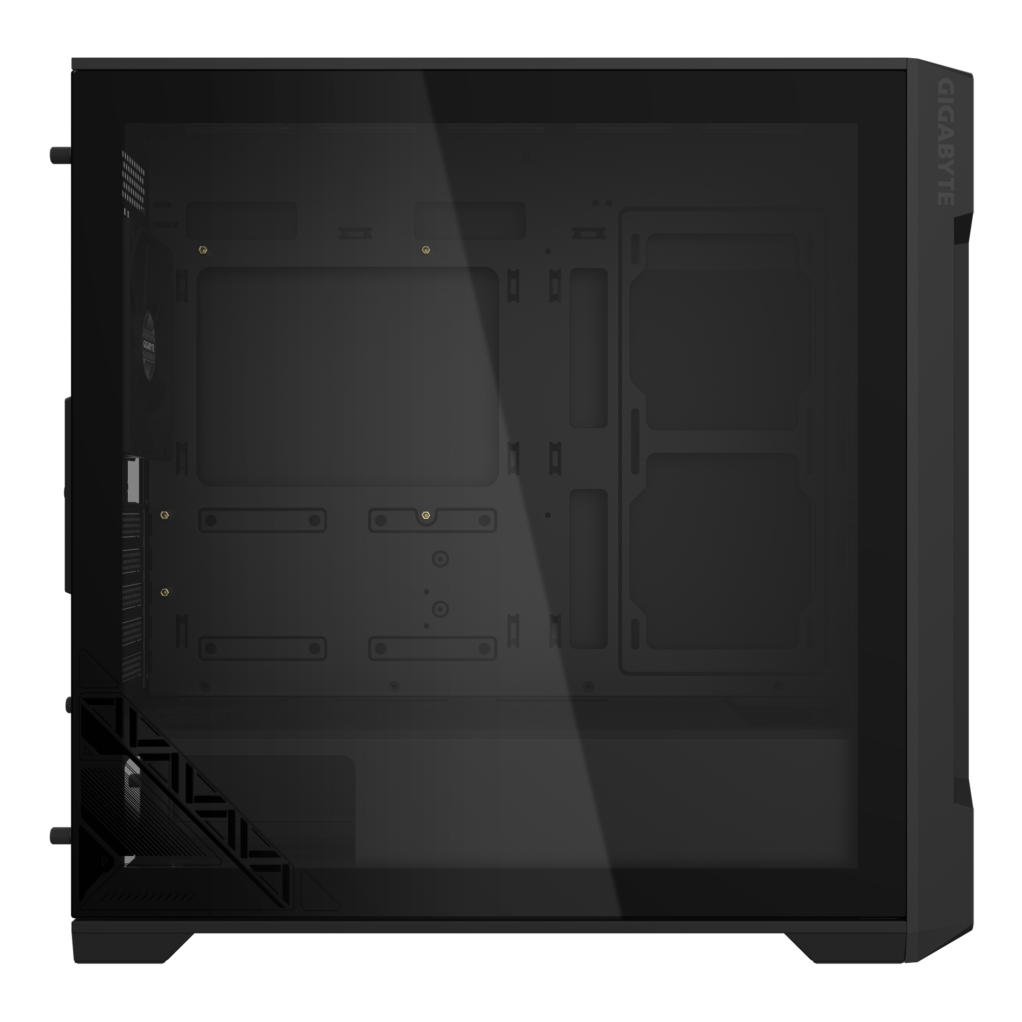 Gabinete Gamer Gigabyte C102 Glass X2 Fan Black GB-C102G