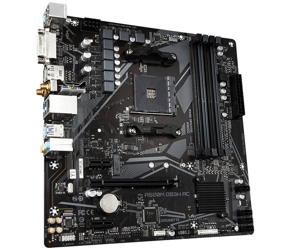 Motherboard Amd Gigabyte A520M DS3H AC AM4