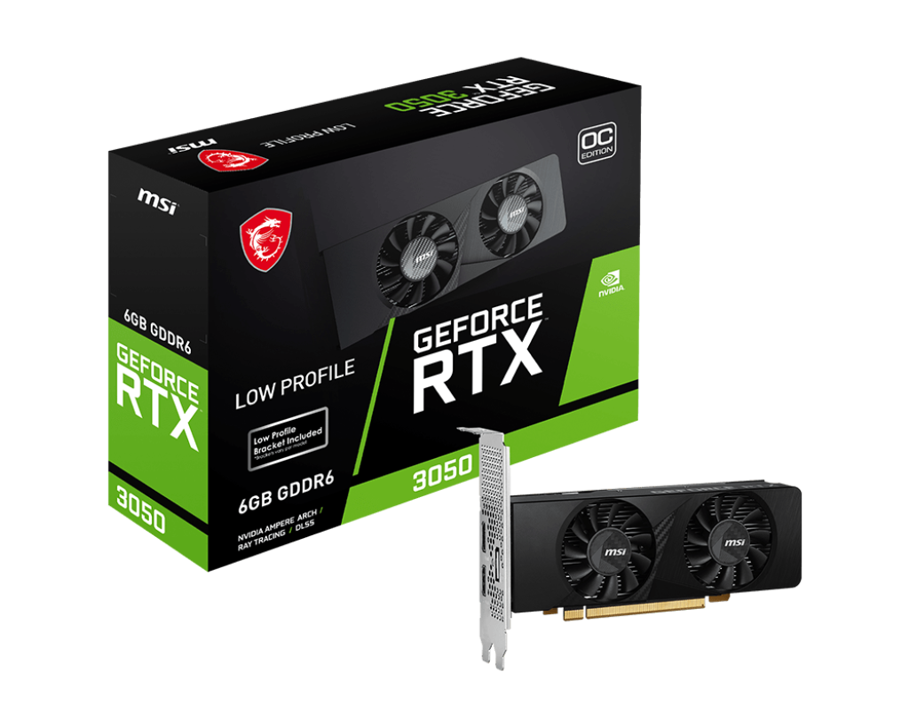 PLACA DE VIDEO NVIDIA GEFORCE MSI RTX 3050 6GB LOW PROFILE 912-V812-023