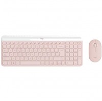 PERIFERICOS TECLADO + MOUSE LOGITECH MK470 SLIM ROSA INALAMBRICO 920-011312