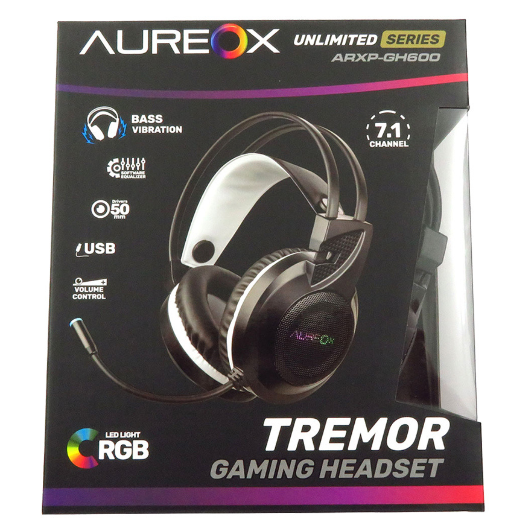 Auricular Gamer/PS4/PC Aureox Tremor 7.1 RGB GH600