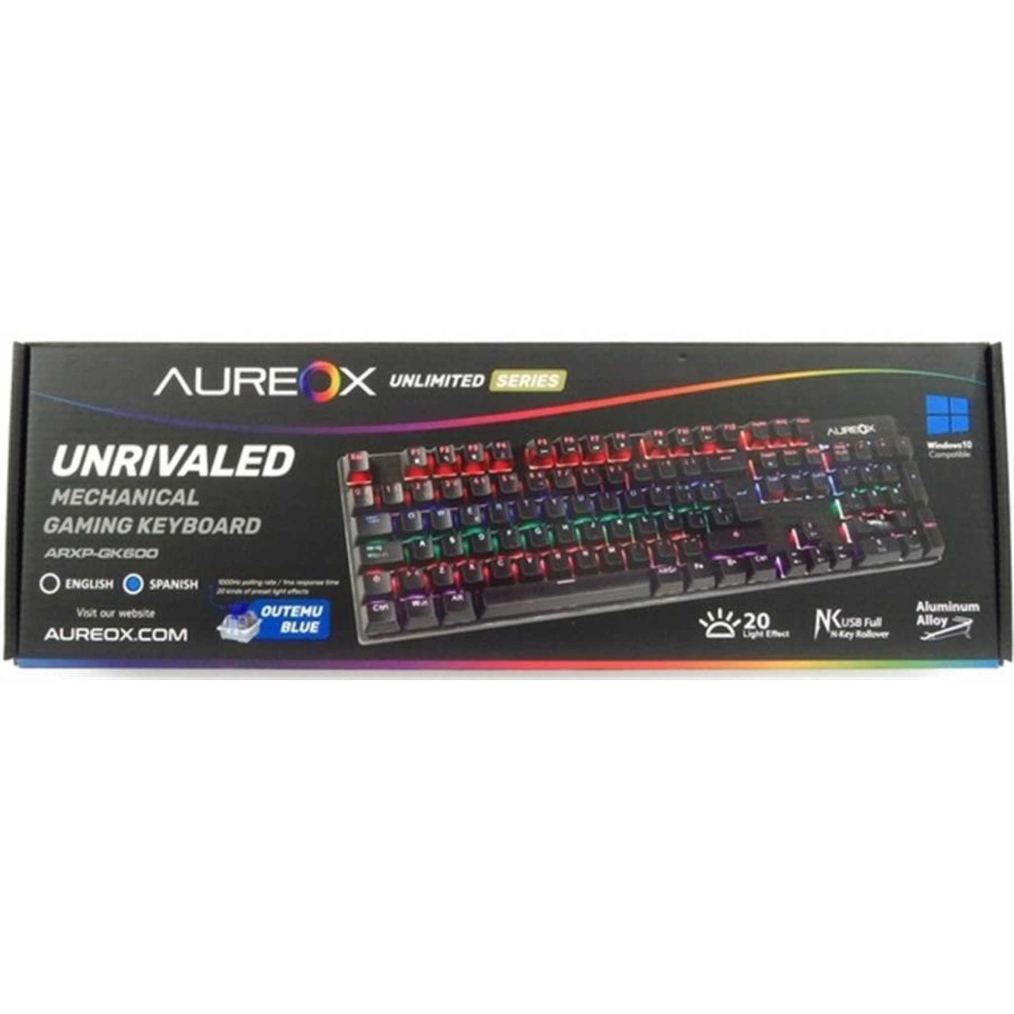 Periféricos Teclado Gamer Aureox Unrivaled Mecanico Switch Blue GK600