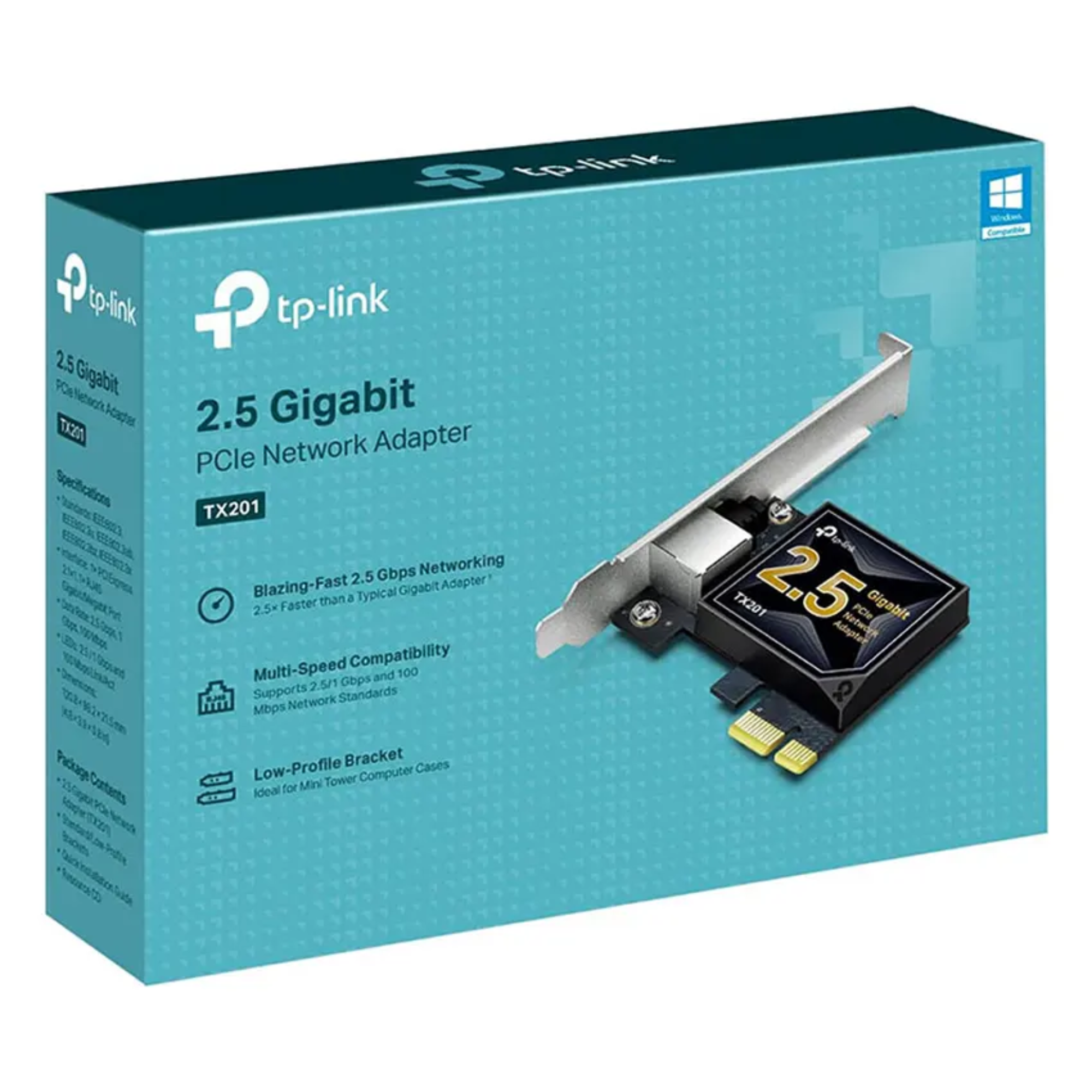 Placa De Red TP-Link PCIe 2.5 Gigabit TX201