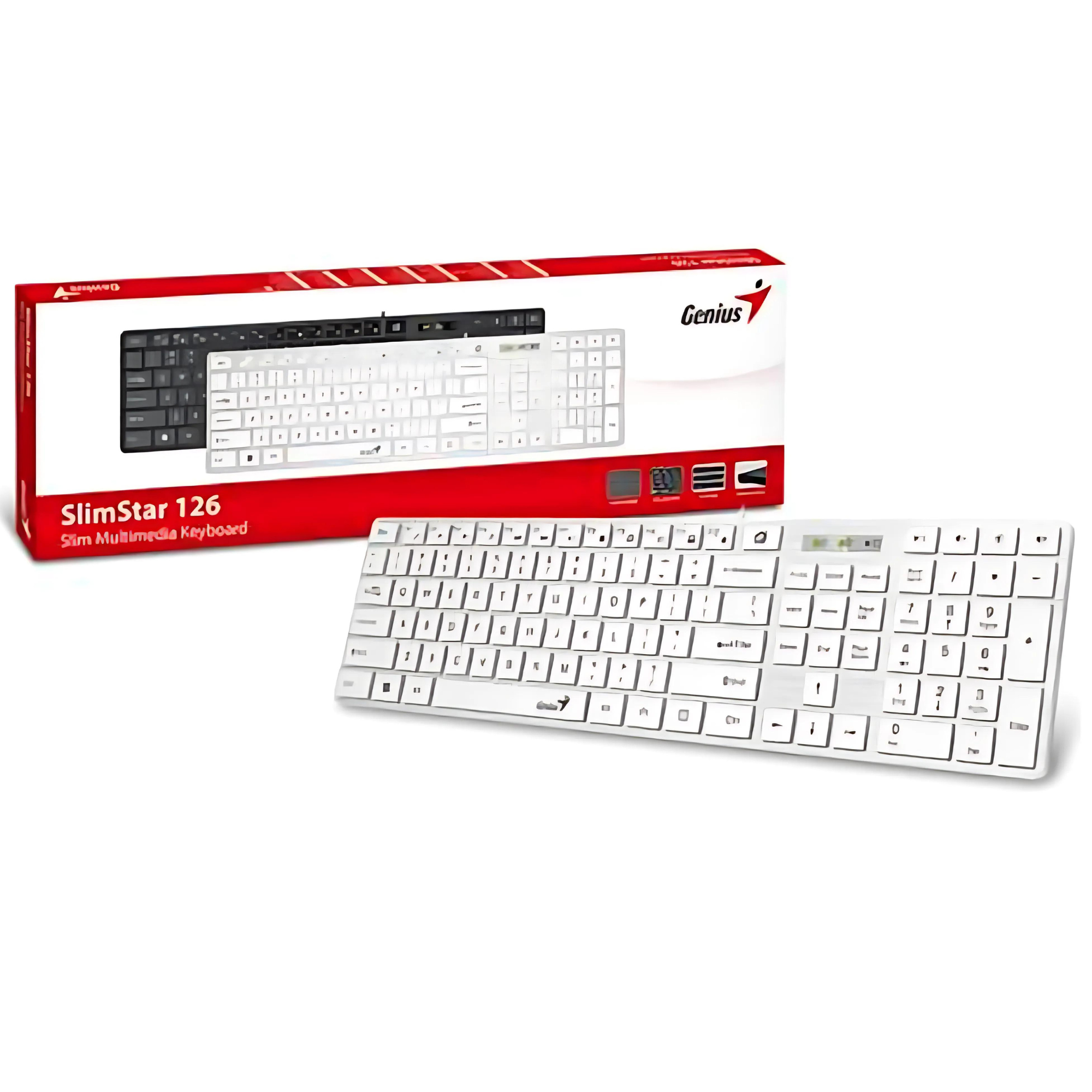 Periféricos Teclado USB Genius White SlimStar 126