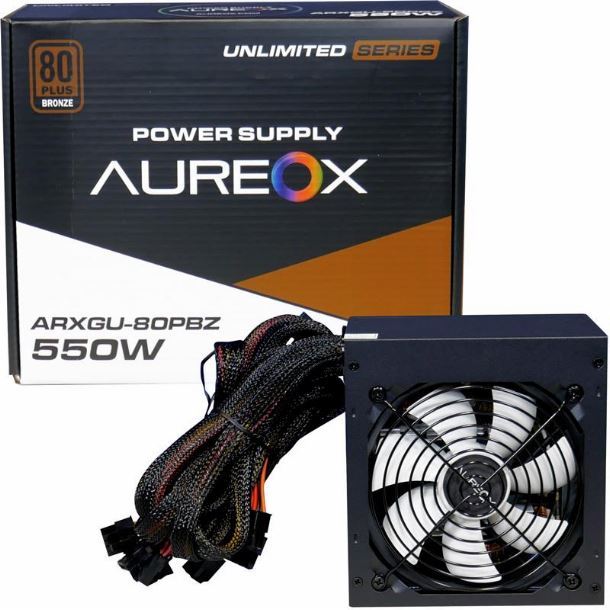 Fuente PC Certificada Aureox Power ARXGU-80PBZ 550W