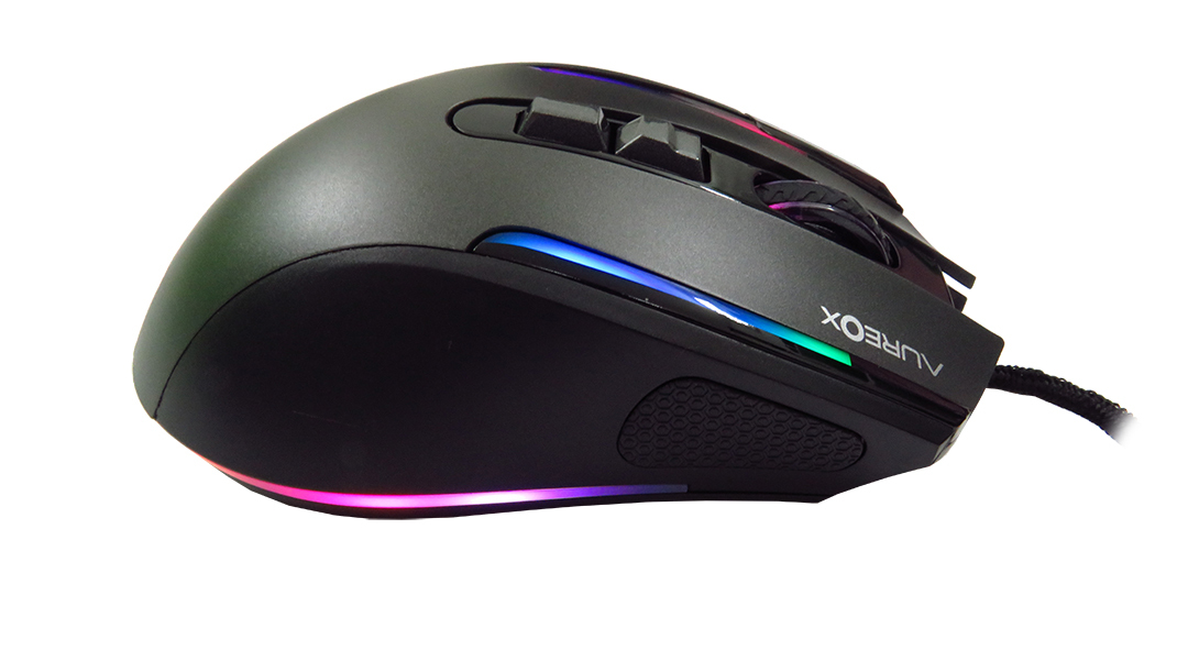Periféricos Mouse Gamer Aureox Lasersight Gaming Rgb Black 4.8K Dpi Gm400