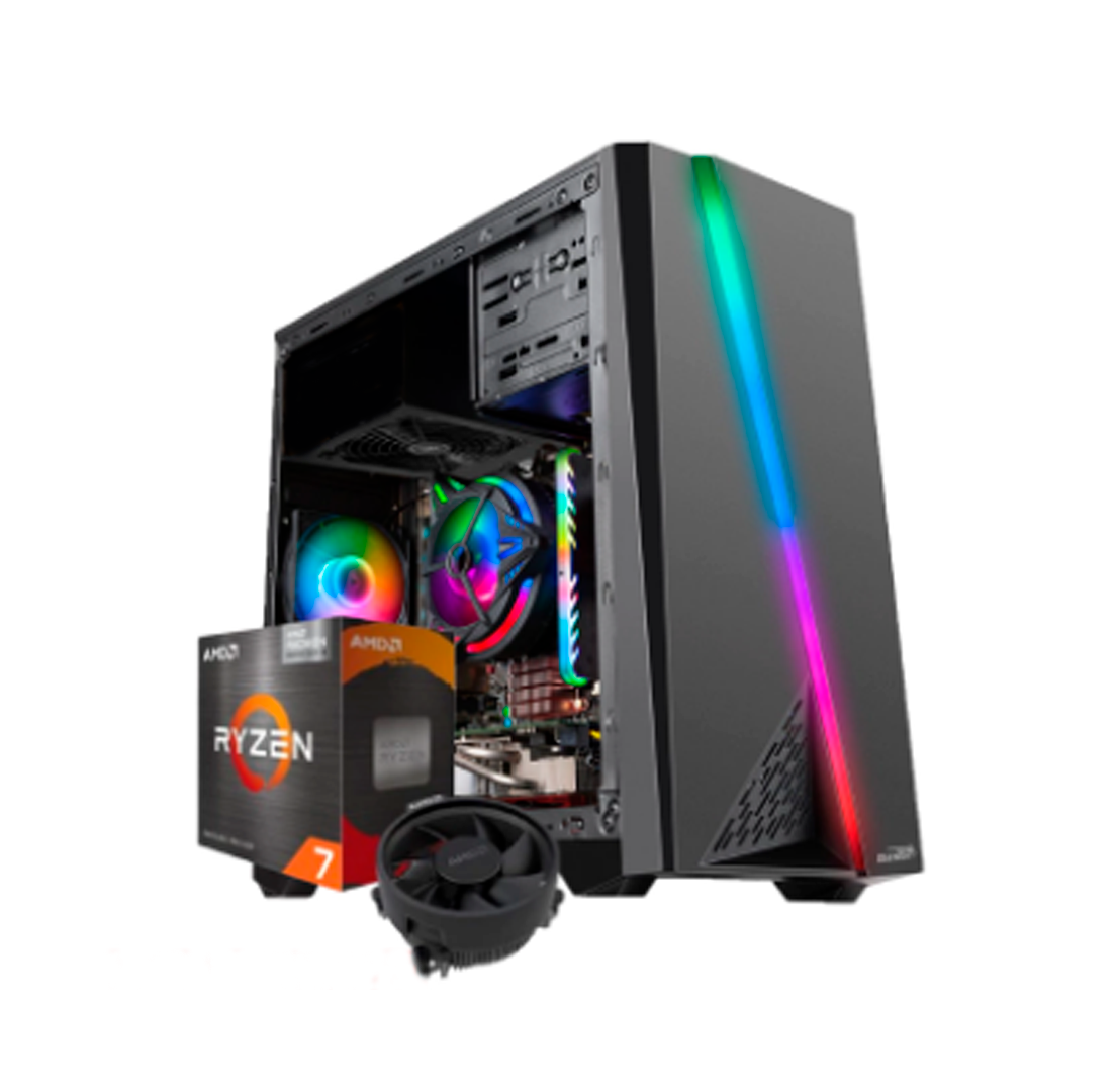 PC GAMER RYZEN 7 5700G + 16 GB RAM + SSD 480GB + MOTHER A520M +  SENTEY F10