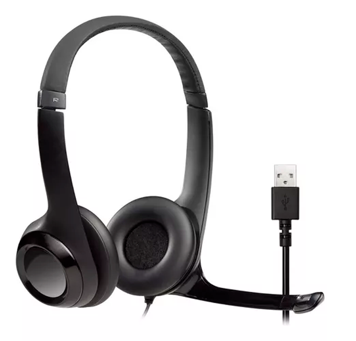 AURICULAR HEADSET  CON MIC  LOGITECH H390  USB  NEGRO ROSA BLANCO