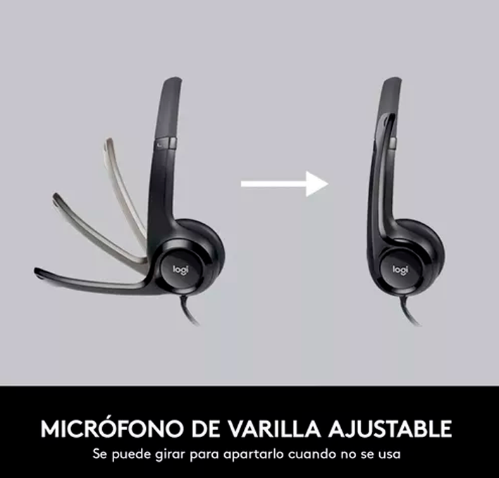 AURICULAR HEADSET  CON MIC  LOGITECH H390  USB  NEGRO ROSA BLANCO