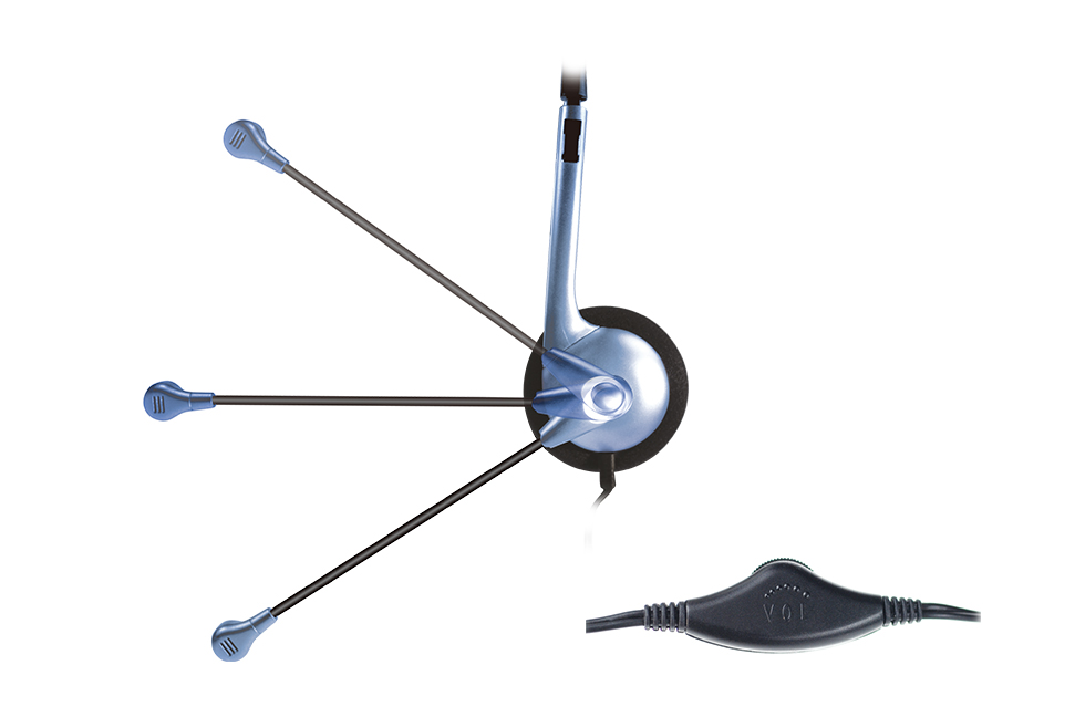 AURICULAR HEADSET CON MICROFONO GENIUS HS-02B  Mini-plug 3.5mm (x2)