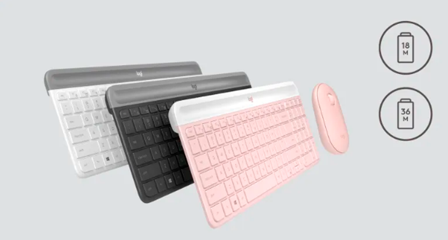 Combo Teclado y Mouse Wireless Logitech Mk470  SLIM   Varios colores