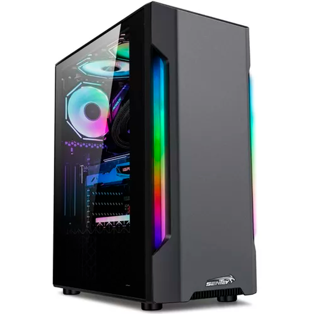 GABINETE ATX SENTEY  R20 SF RGB USB 3.0 LATERAL ACRILICO