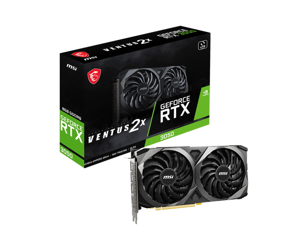 Placa de Video MSI NVIDIA GeForce RTX 3050 VENTUS 2X 8G OC