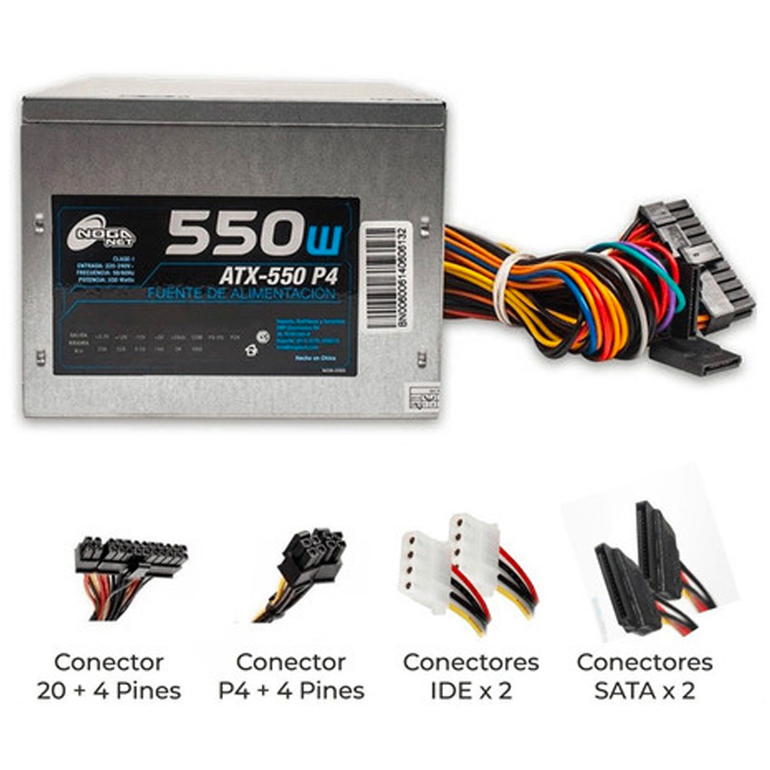 Fuente Noga 550w Atx 550 P4 Tipo Generica
