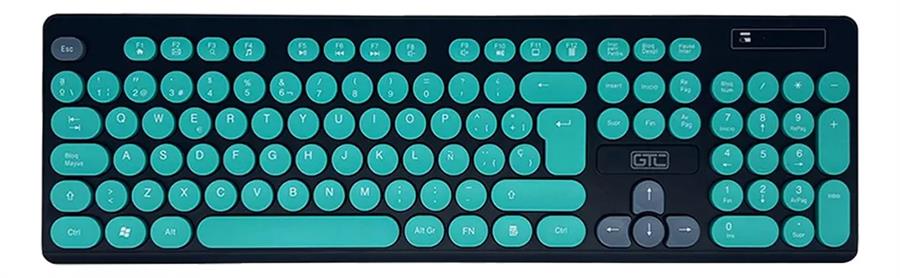Combo Inalambrico Mouse Teclado Gtc Soft Duo 104 Teclas Plug & Play Mint Cbg-027v