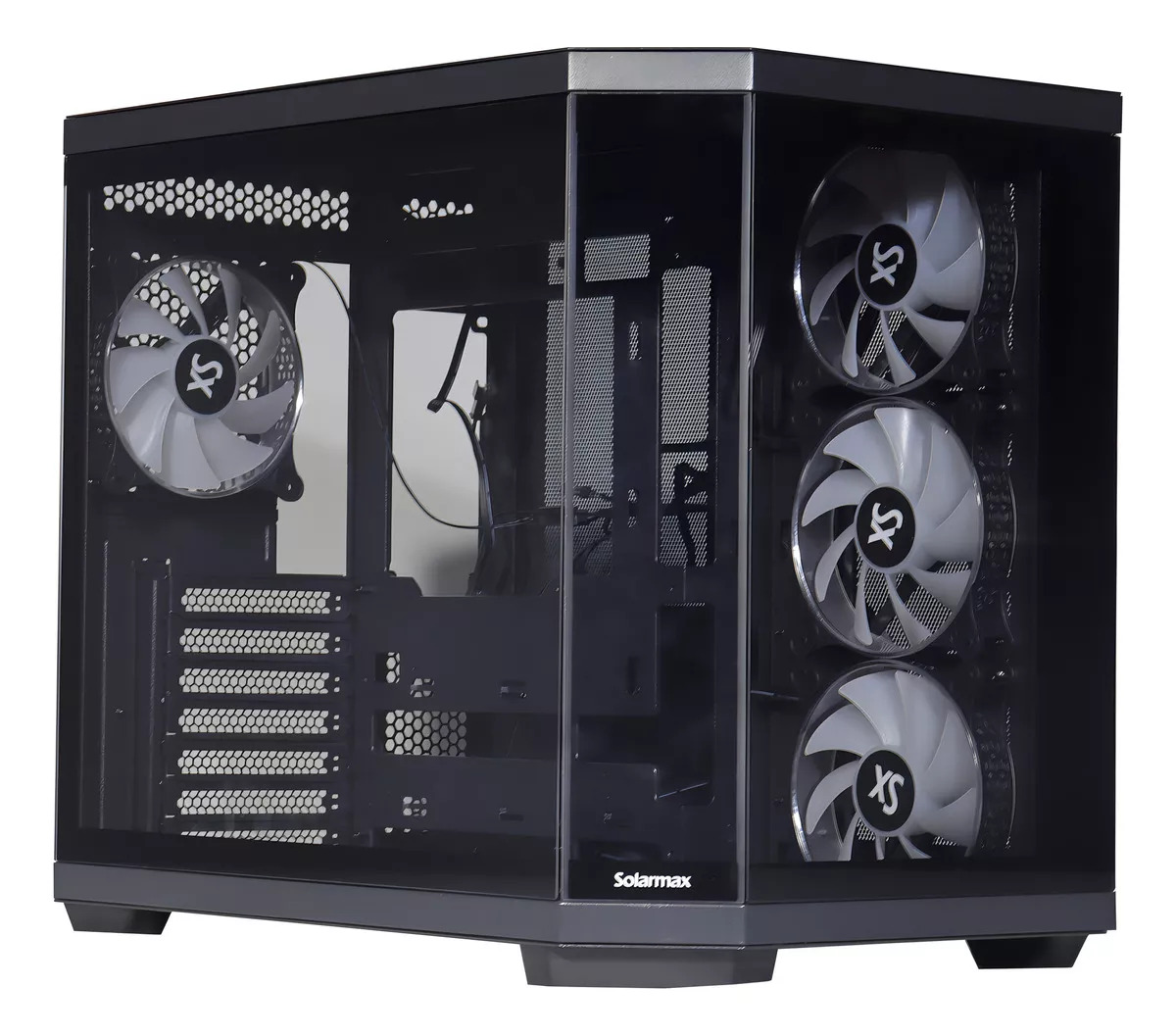 Gabinete Gamer Solarmax Cm-b950 Black Con 4 Fans Argb | Gaming Point ...
