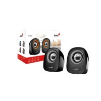 PARLANTES PC 2.0 GENIUS MULTIMEDIA STEREO USB SPEAKER NEGRO CON GRIS SP-Q160