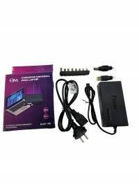 CARGADOR DE NOTEBOOK UNIVERSAL OM 1002 POWER ADAPTER 10 CONECTORES 12-24V 120W LENOVO COMPATIBLE