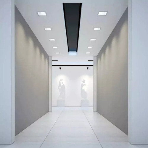 Panel Plafón Led 12W Embutir Cuadrado Blanco Frío Akai