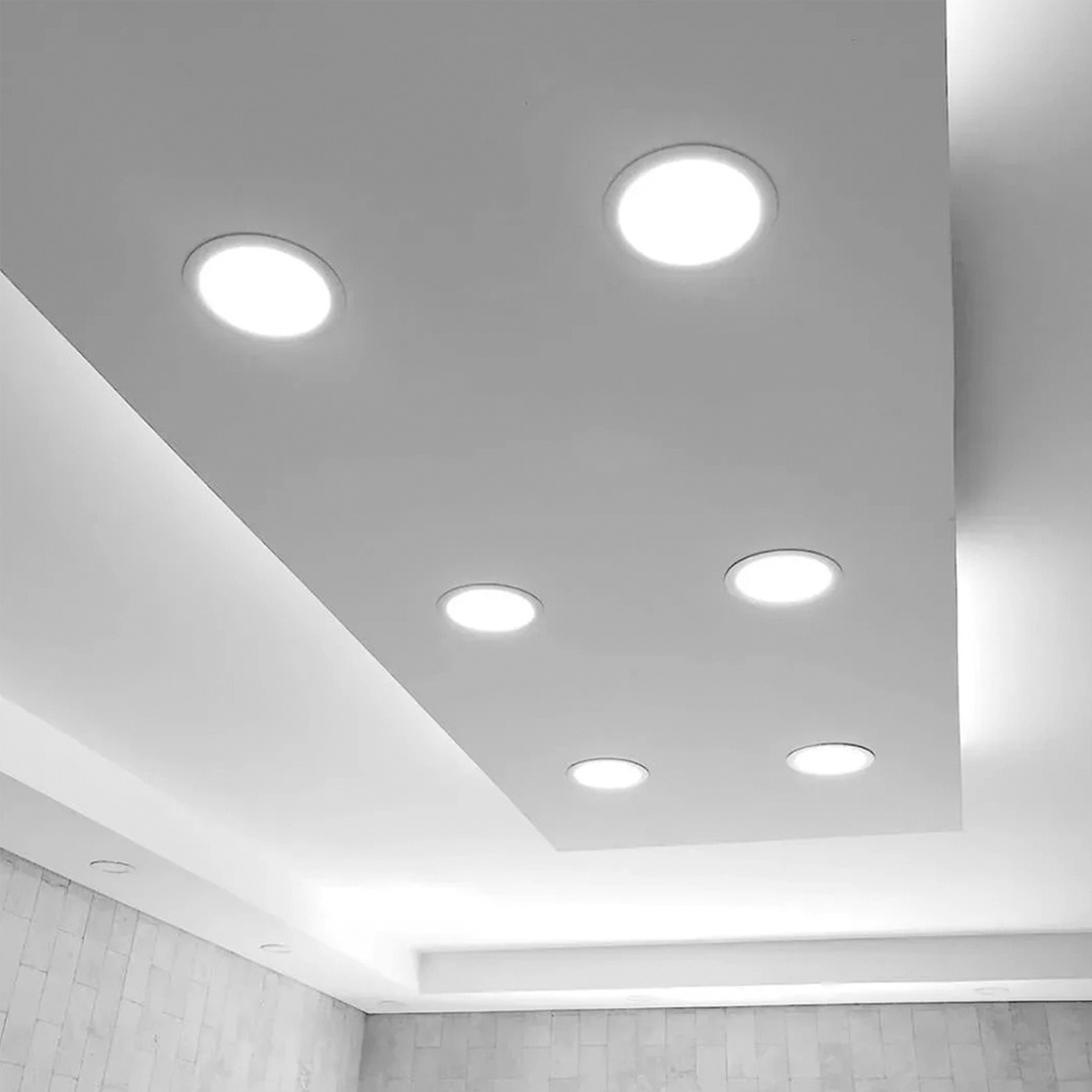 Panel Plafón Led 18W Empotrar Redondo Blanco Cálido Akai