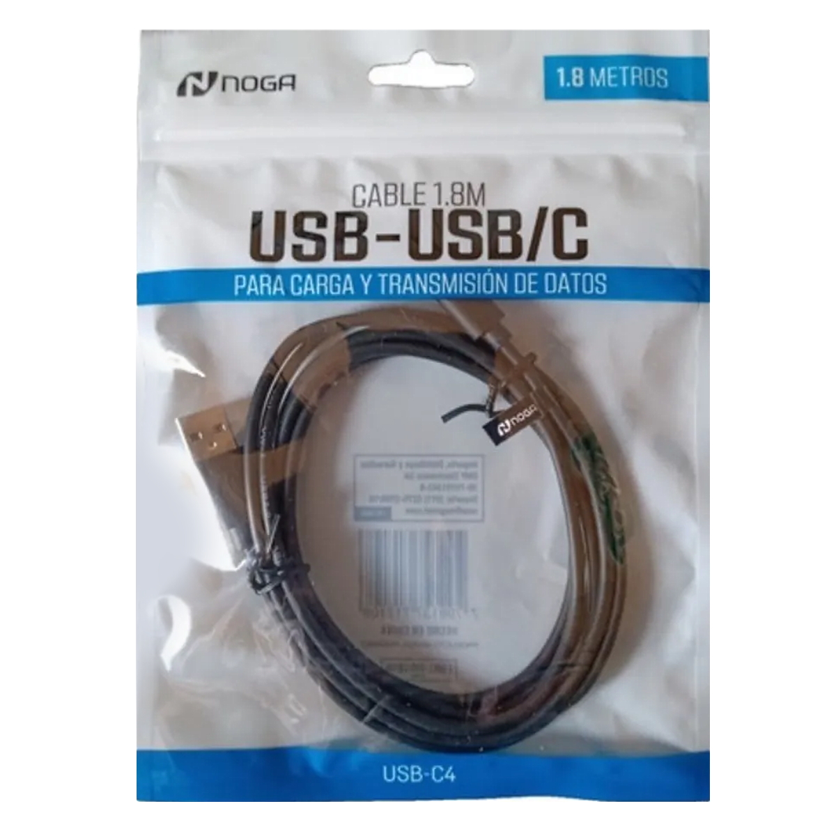 Cable Tipo C A Usb A Carga Rápida Datos Celular 1.8m Noga