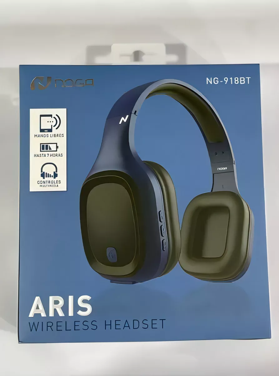 Auriculares Vincha Inalámbricos Noga Aris NG-918BT Azul