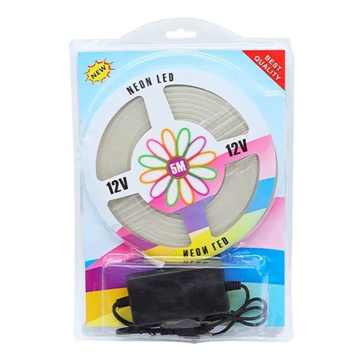 Kit Manguera Luz Neón 5 Mts + Fuente Blanco Frío