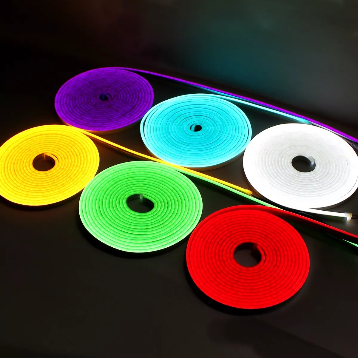 Kit Manguera Luz Neón 5 Mts + Fuente Azul