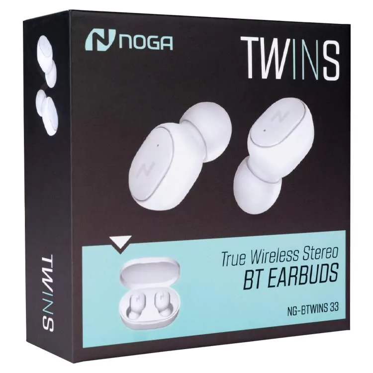 Auriculares Inalámbricos Bluetooth Noga Twins 33 Blancos