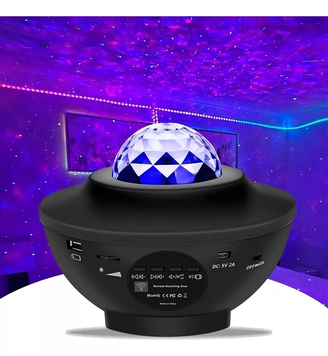 Proyector LED Estrellas Galaxia Bluetooth Parlante TikTok