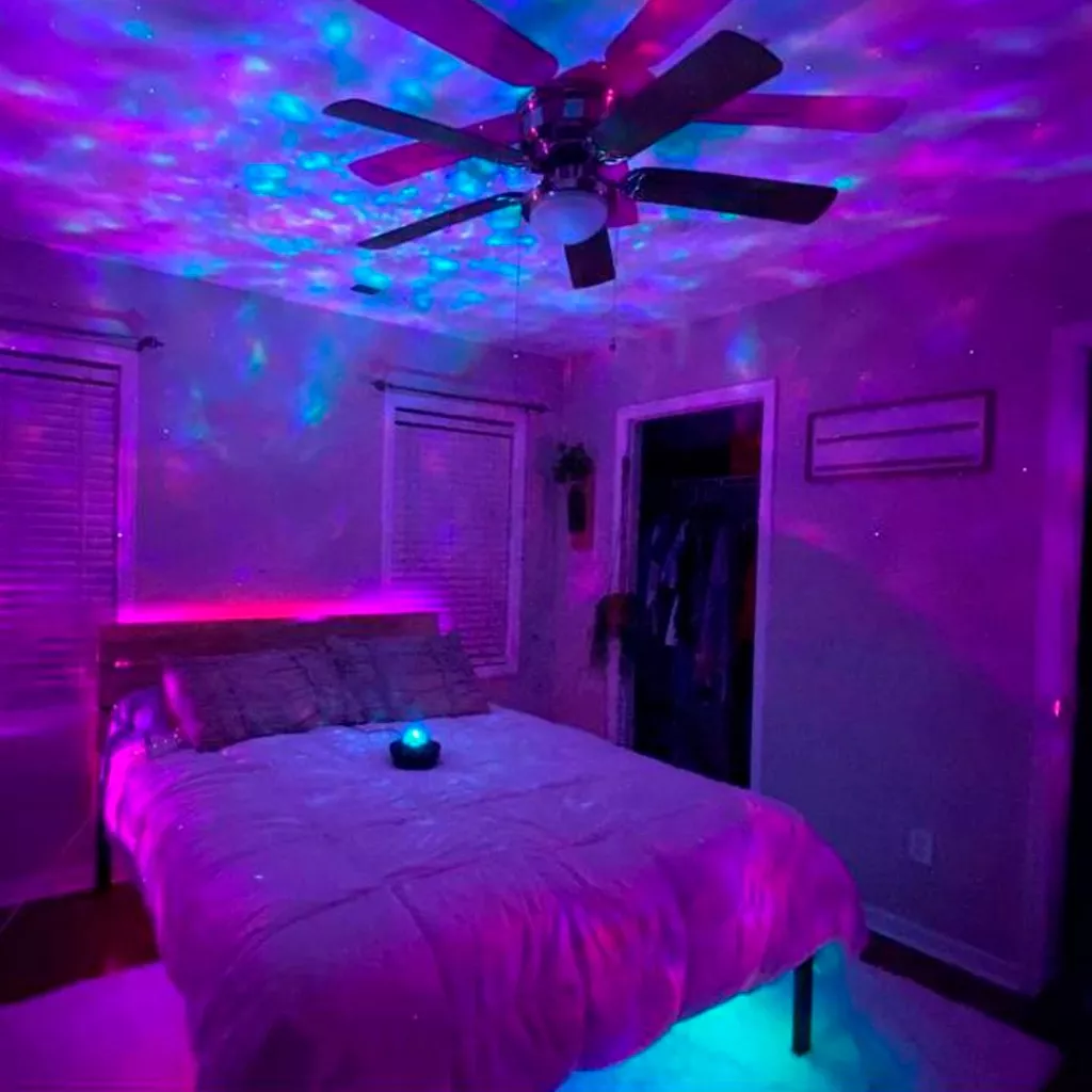 Proyector LED Estrellas Galaxia Bluetooth Parlante TikTok