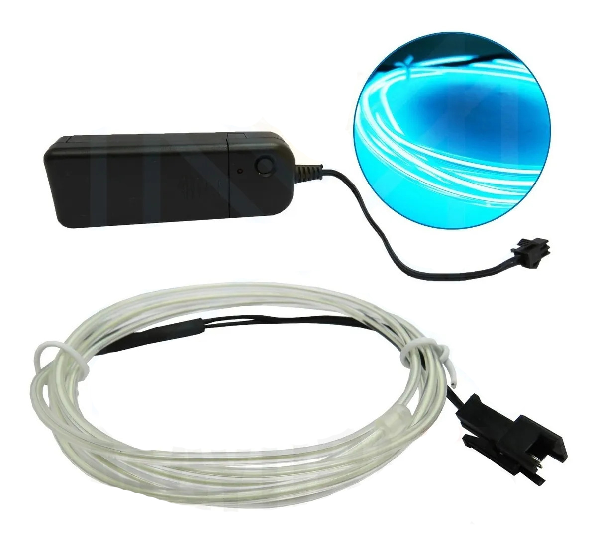Hilo De Neón Led (el Wire) Con Inverter 3v Tuning 1 Metro Azul