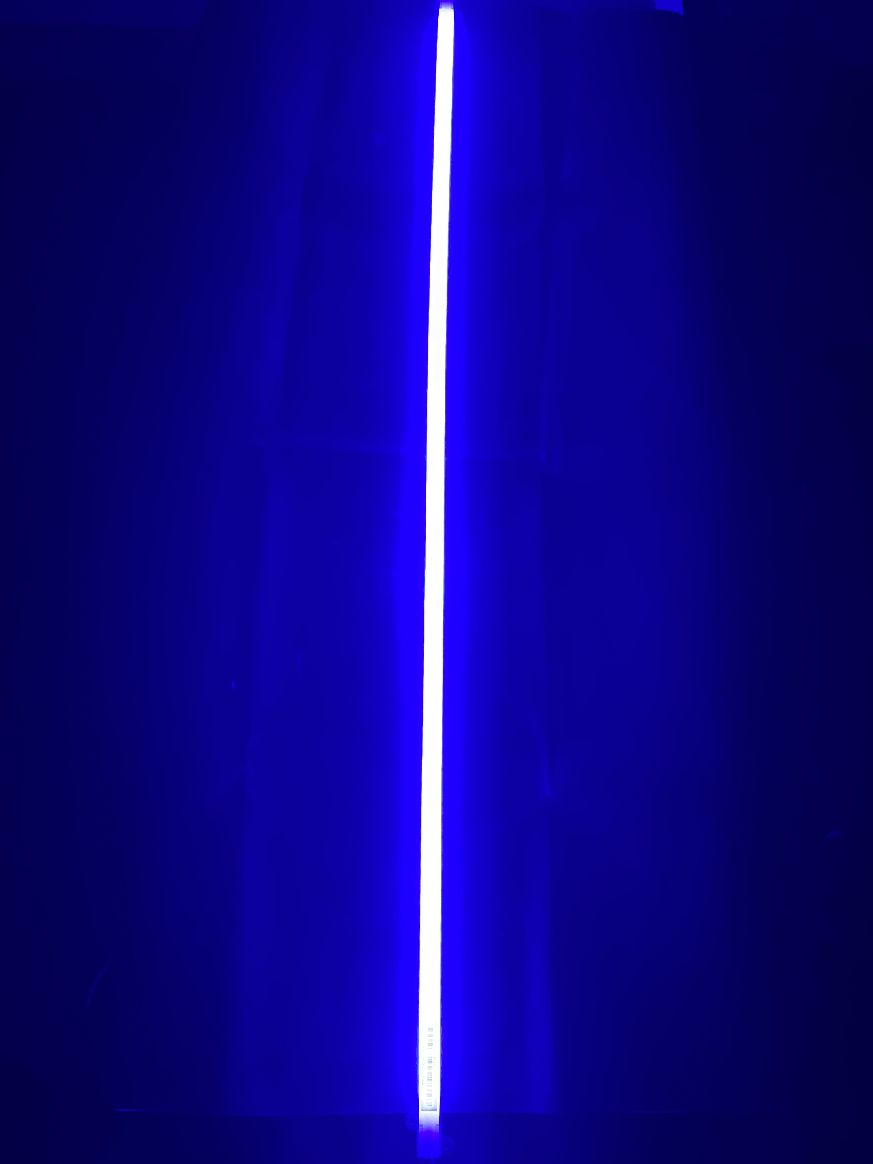 Tira Rígida 72 Leds 1 Metro Con Perfil Aluminio 220 V Azul