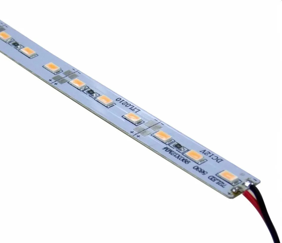 Perfil Aluminio Bajo Mesada Led 12v 1m Alta Potencia Blanco Frío