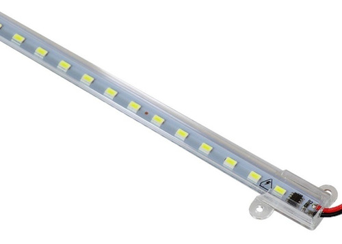Tira Rígida 72 Leds 1 Metro Con Perfil Aluminio 220 V Azul
