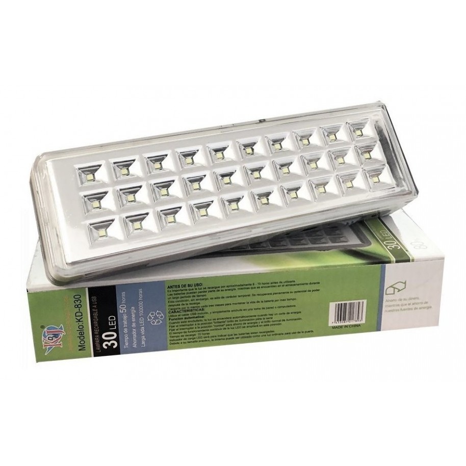 Luz De Emergencia 30 Leds Recargable Color Blanco