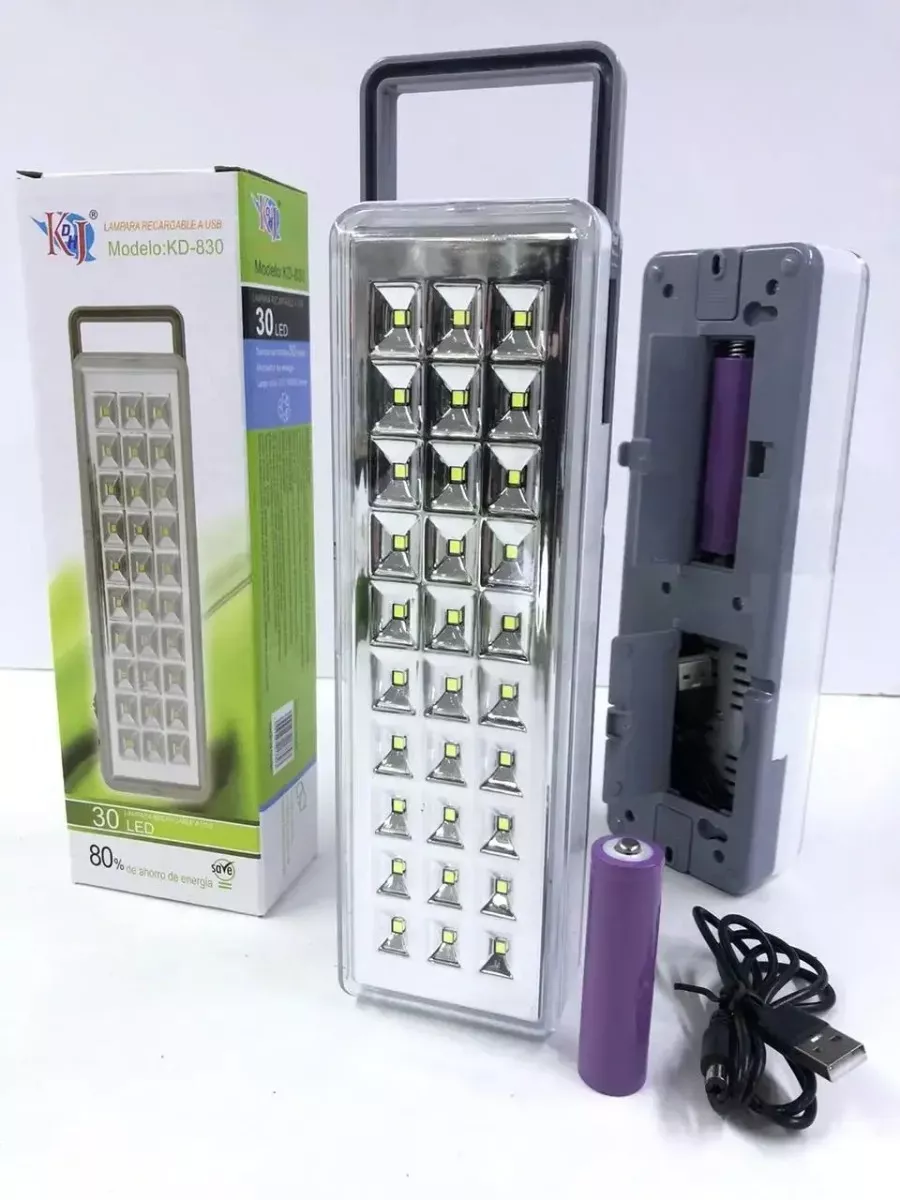 Luz De Emergencia 30 Leds Recargable Color Blanco