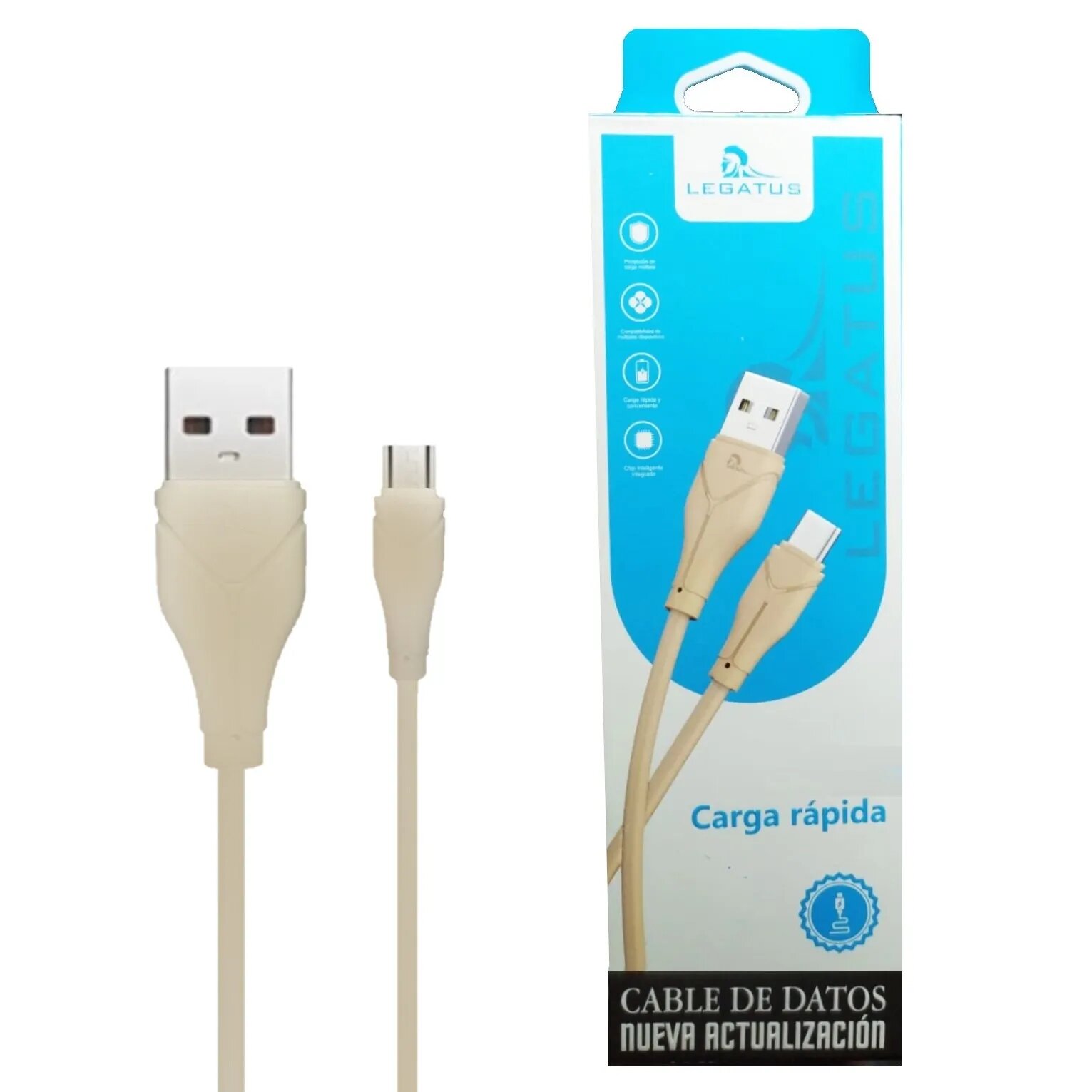 Cable USB A Micro USB Carga Rápida Y Datos Legatus 1 mt Colores