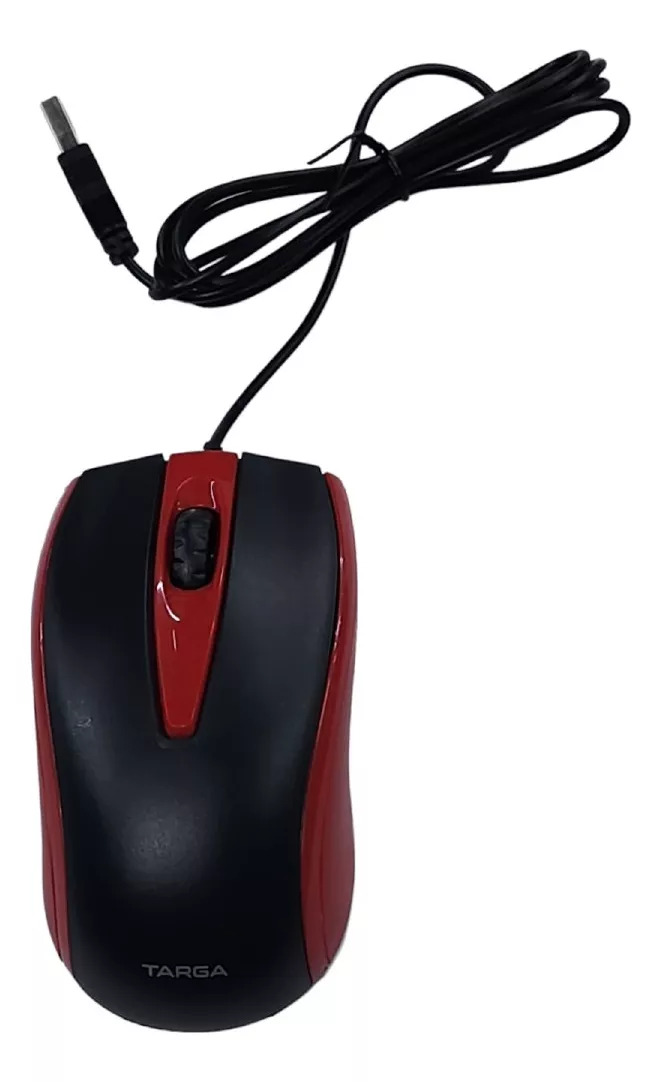 Mouse USB óptico Targa TG-M50 Rojo 1200 dpi Cable 1.35 mts