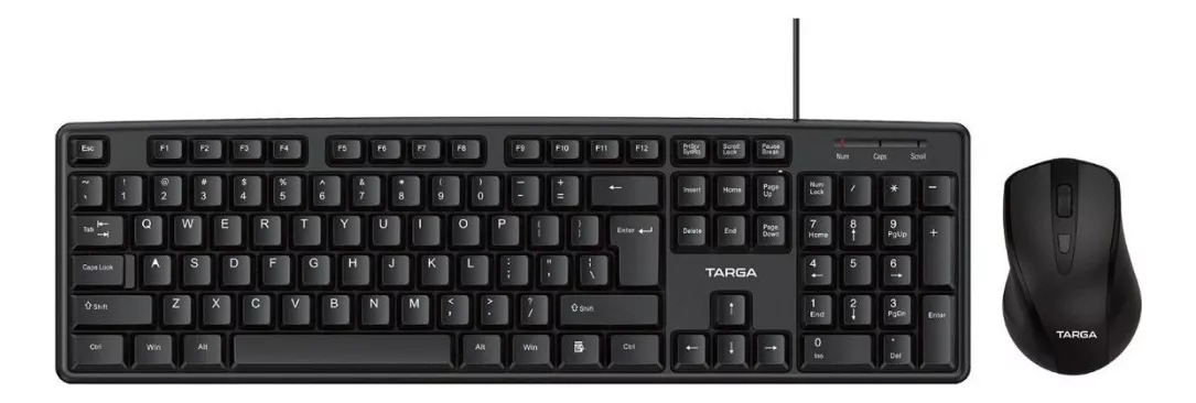 Kit Teclado Cable Y Mouse Inalámbrico Usb Targa Office 200 Óptico 2.4GHz