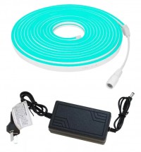 Kit Manguera Luz Neón 5 Mts + Fuente Azul