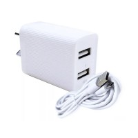 Cargador Celular Carga Rápida 4.8 A 2 Puertos USB + Cable Desmontable Tipo C RC5004800B