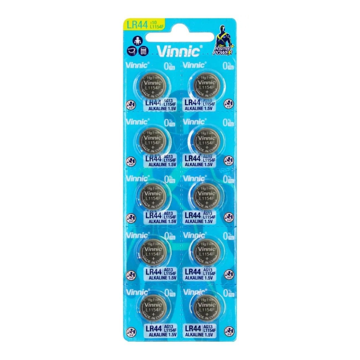 PILAS VINNIC LR44 AG13 1.5V x Unidad
